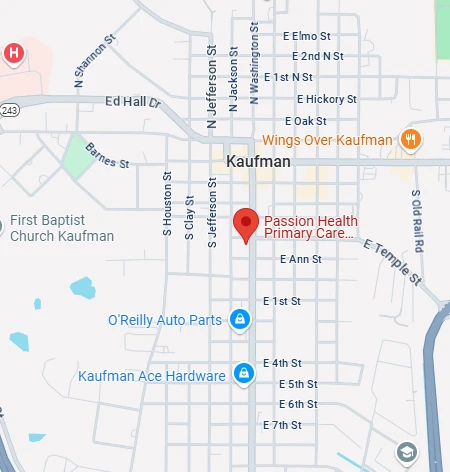 map of Kaufman