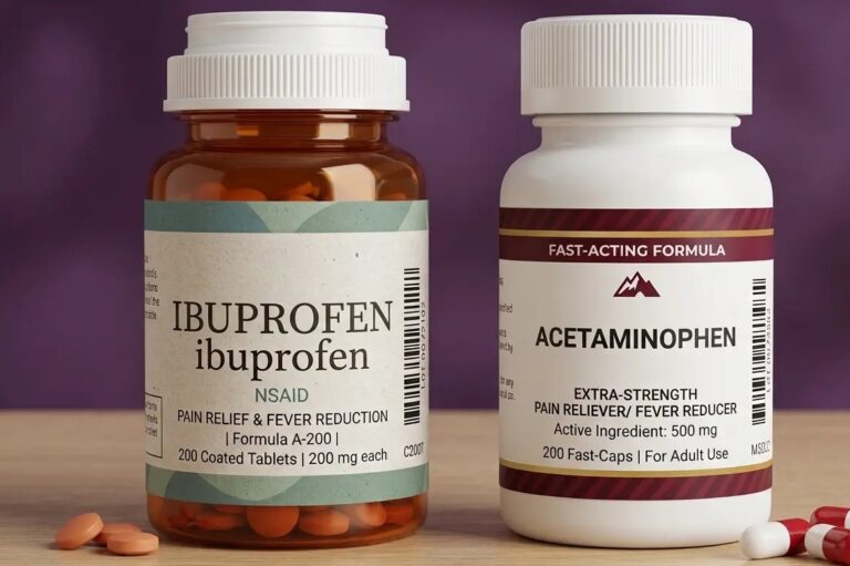 difference between acetaminophen and ibuprofen