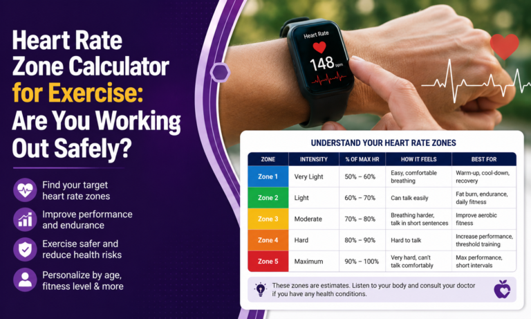 Heart Rate Zone Calculator for Exercise