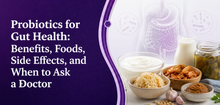 Learn how probiotics for gut health may support digestion, antibiotic recovery, bloating, bowel balance, and when to talk with a doctor.